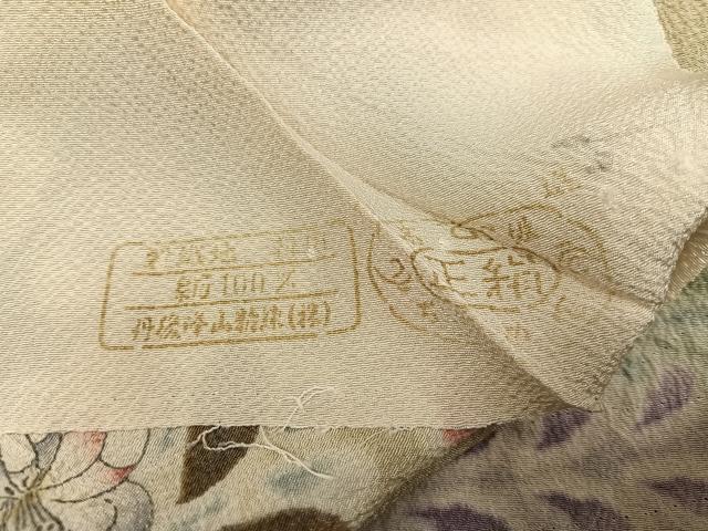 平和屋着物●訪問着 辻が花 絞り 暈し染め 仮絵羽 正絹 逸品 未使用 AABN1687ph