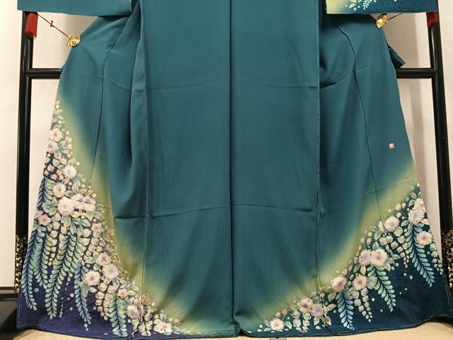 平和屋着物●訪問着 作家物 辻が花 暈し染め 丹後ちりめん 仮絵羽 正絹 逸品 未使用 AABN1688ph