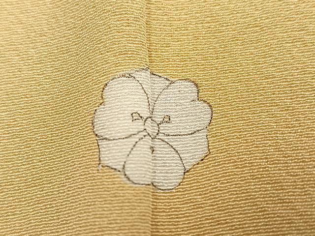 平和屋着物●上質な色無地 蜂蜜色 正絹 逸品 AABN1690ph