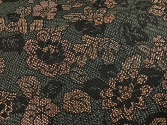 平和屋着物●本場大島紬 訪問着 9マルキ 花鳥文 三越扱い 正絹 逸品 AABN1693ph