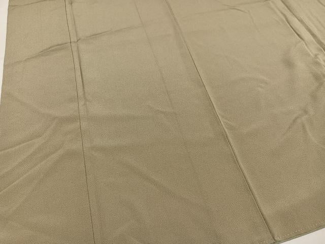 平和屋着物●江戸小紋 作家物 利翠作 茶染 利休好み 鮫小紋柄 玉露抹茶 反端付き 正絹 逸品 AABN1701ph