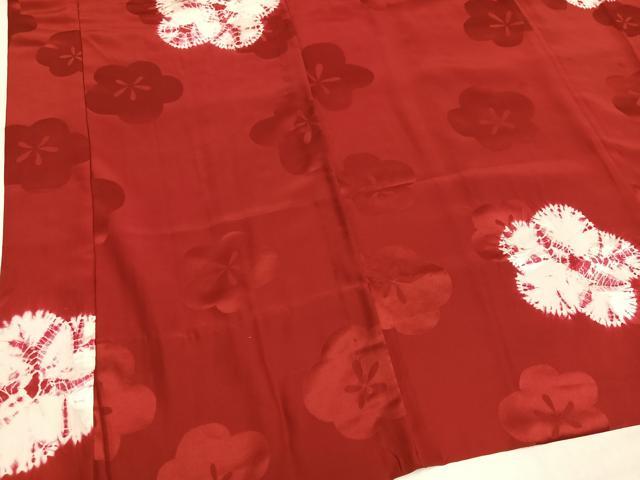 平和屋着物●振袖用長襦袢 無双仕立て 梅文 正絹 逸品 AABN1714ph