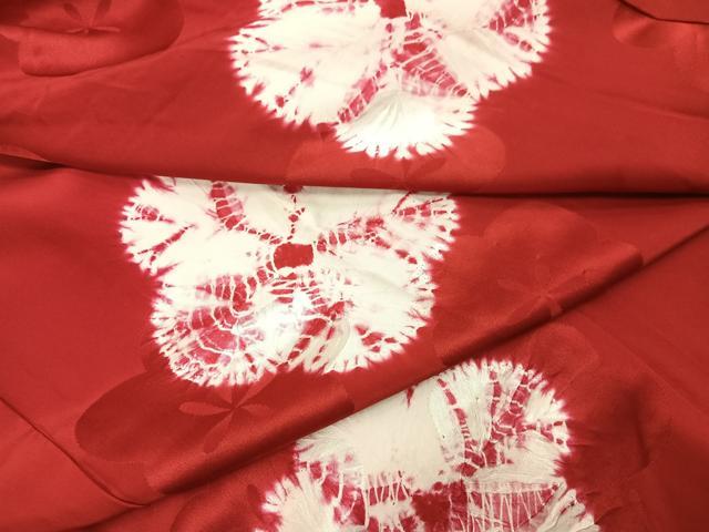 平和屋着物●振袖用長襦袢 無双仕立て 梅文 正絹 逸品 AABN1714ph