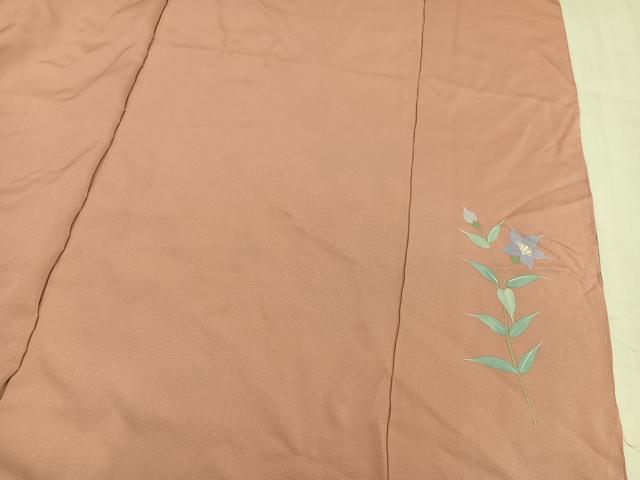 平和屋着物●訪問着 作家物 景雲 草花文 暈し染め 仮絵羽 正絹 逸品 未使用 AABN1720ph