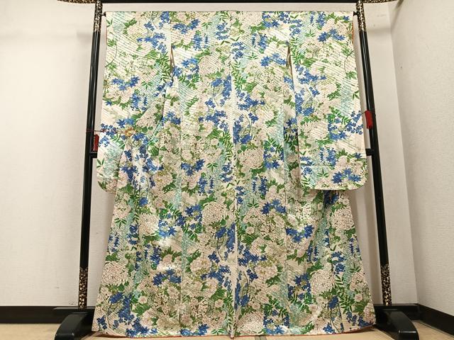 平和屋着物●豪華振袖 花車文 金彩 正絹 逸品 AABN1731ph