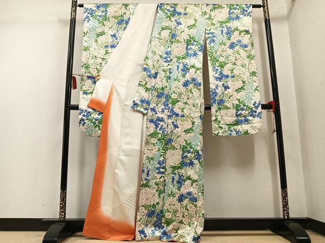 平和屋着物●豪華振袖 花車文 金彩 正絹 逸品 AABN1731ph