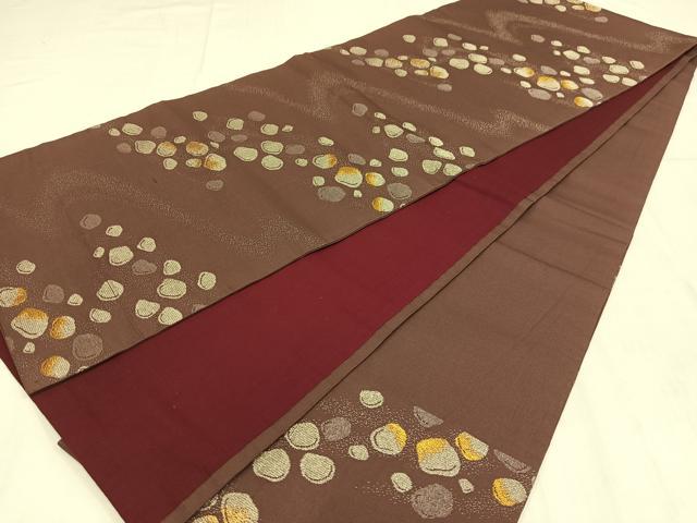平和屋着物◎九寸名古屋帯 石畳文 金銀糸 正絹 逸品 AABN1801bw