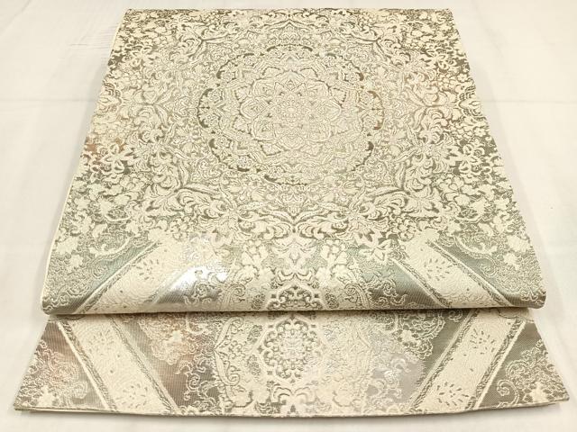 平和屋着物◎六通柄袋帯 正倉院花文 金銀糸 正絹 逸品 AABN1823bw