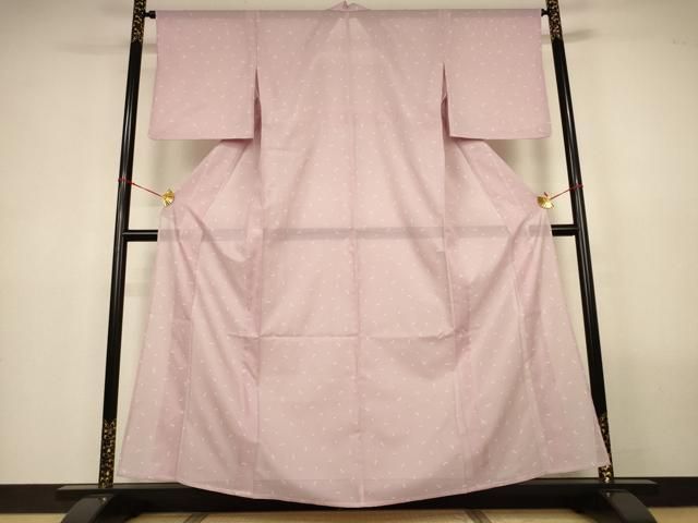 平和屋着物*夏物 小紋 絽 舞葉文 洗える着物 AABN2400jd
