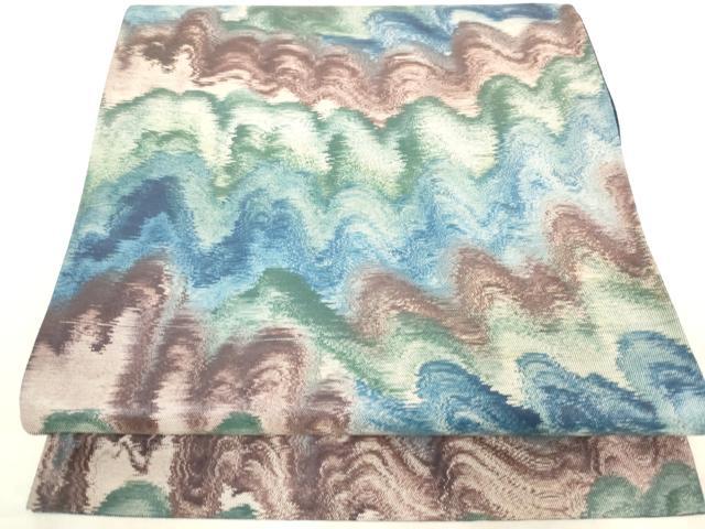平和屋着物◎六通柄袋帯 霞文 正絹 逸品 AABN2441ps