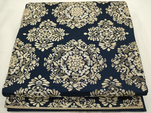 平和屋着物◎六通柄袋帯 花菱文 金糸 正絹 逸品 AABN2510ps