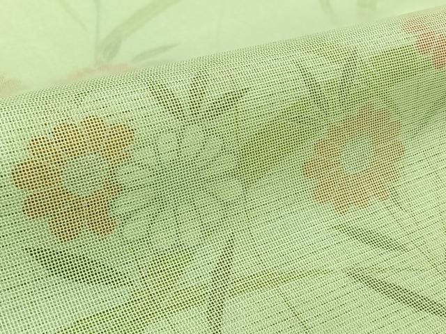 平和屋着物▽訪問着 無双 紗袷 紗×絽 草花文 銀彩 正絹 逸品 AABN2729jh