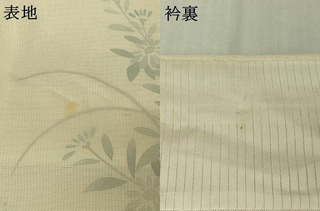 平和屋着物▽訪問着 無双 紗袷 紗×絽 手描き 流水花文 正絹 逸品 AABN2735jh