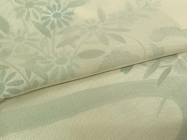 平和屋着物▽訪問着 無双 紗袷 紗×絽 手描き 流水花文 正絹 逸品 AABN2735jh