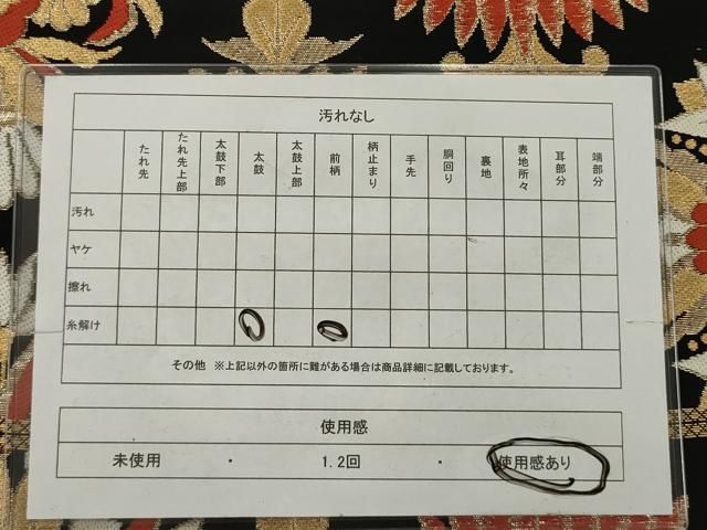 平和屋着物◎六通柄袋帯 更紗花文 黒地 金糸 AABN2796ps