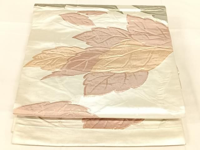 平和屋着物◎全通柄袋帯 枝花文 正絹 逸品 AABN2891dk