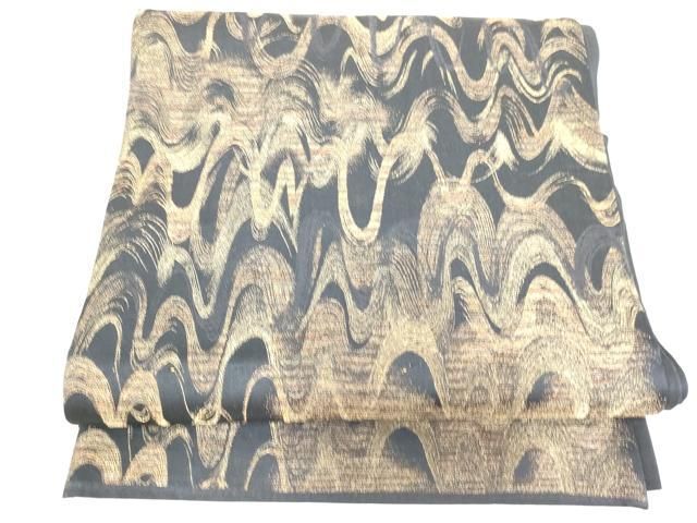 平和屋着物◎六通柄京袋帯 流水文 金糸 正絹 逸品 AABN2952ps