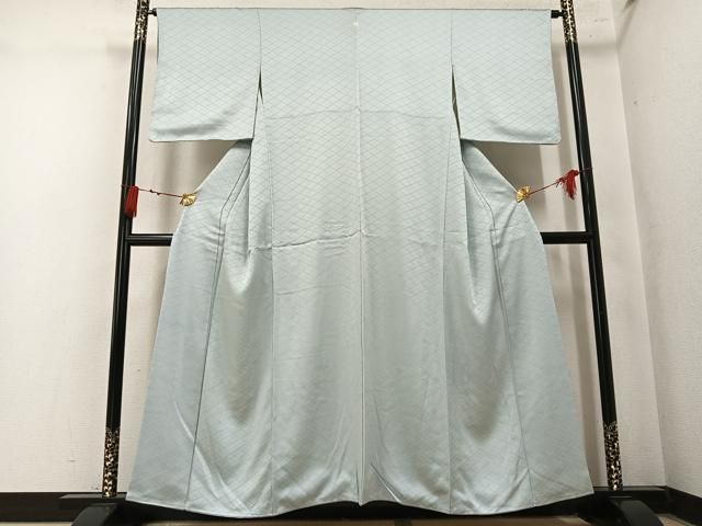 平和屋着物●上質な色無地 菱地紋 蕎麦切色 正絹 逸品 AABN2966ph