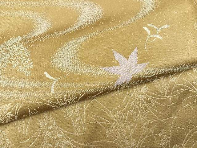 平和屋着物●訪問着 刺繍 竜田川 銀糸 正絹 逸品 AABN2975ph