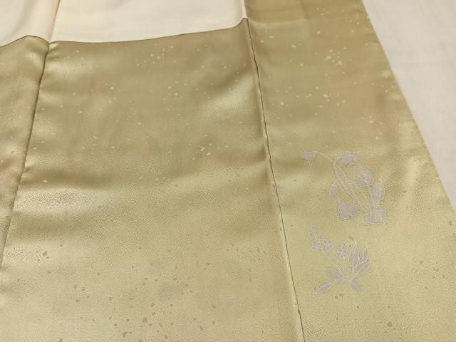 平和屋着物●訪問着 雪輪草花文 暈し染め 金彩 正絹 逸品 AABN3011ph