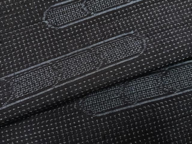 平和屋着物●結城紬 横段文 正絹 逸品 未使用 AABN3035ph