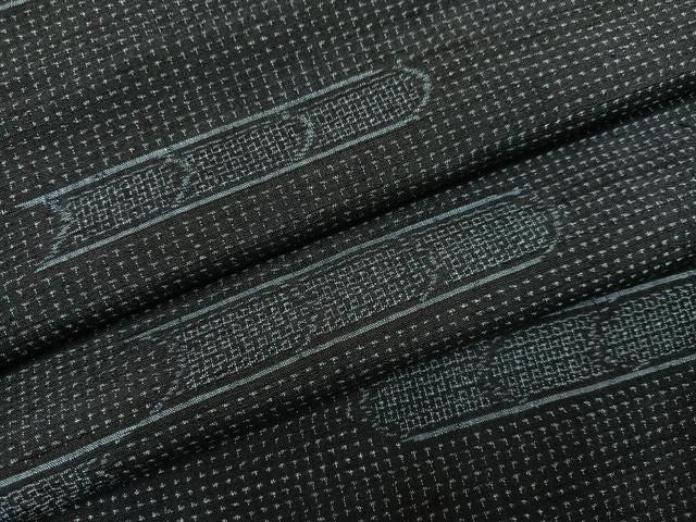 平和屋着物●結城紬 横段文 正絹 逸品 未使用 AABN3035ph