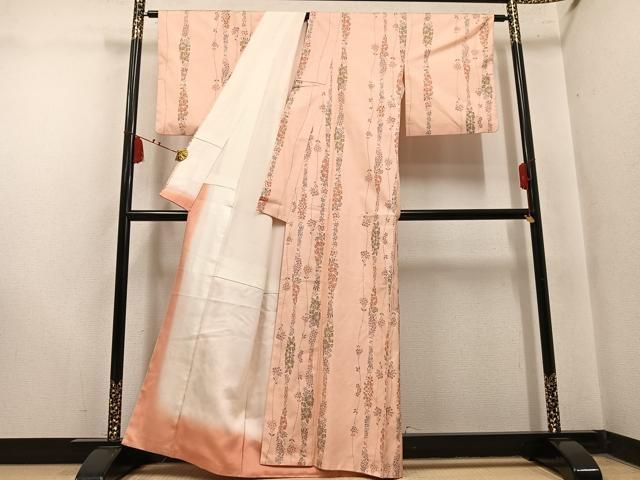 平和屋着物●本場大島紬 9マルキ 草花文 正絹 逸品 AABN3036ph