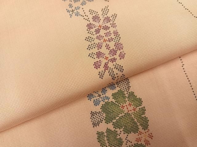 平和屋着物●本場大島紬 9マルキ 草花文 正絹 逸品 AABN3036ph
