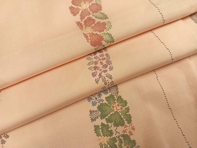 平和屋着物●本場大島紬 9マルキ 草花文 正絹 逸品 AABN3036ph