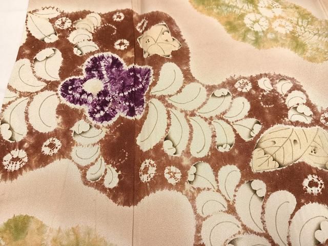 平和屋着物●訪問着 絞り 辻が花 正絹 逸品 AABN3037ph