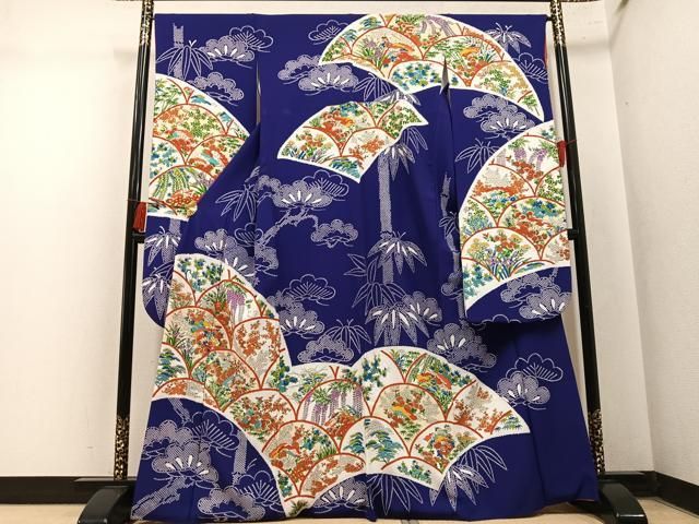 平和屋着物●豪華振袖 草花文 洗える着物 AABN3051ph