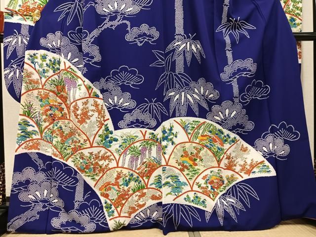 平和屋着物●豪華振袖 草花文 洗える着物 AABN3051ph