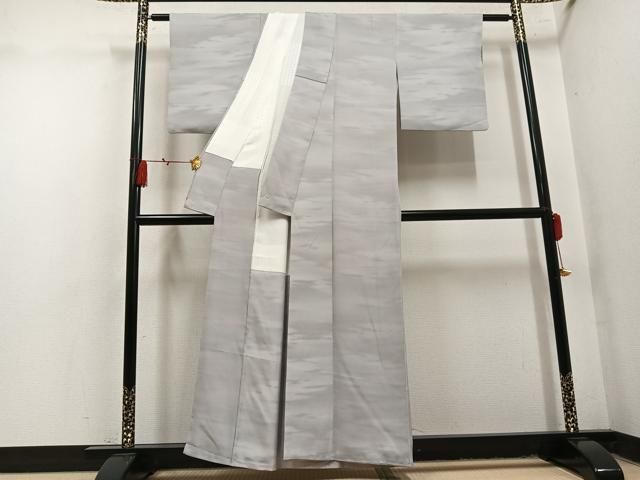 平和屋着物●上質な小紋 霞文 暈し染め 正絹 逸品 AABN3059ph