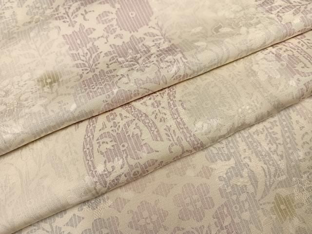 平和屋着物●上質な小紋 型染め 草花間道 正絹 逸品 AABN3068ph