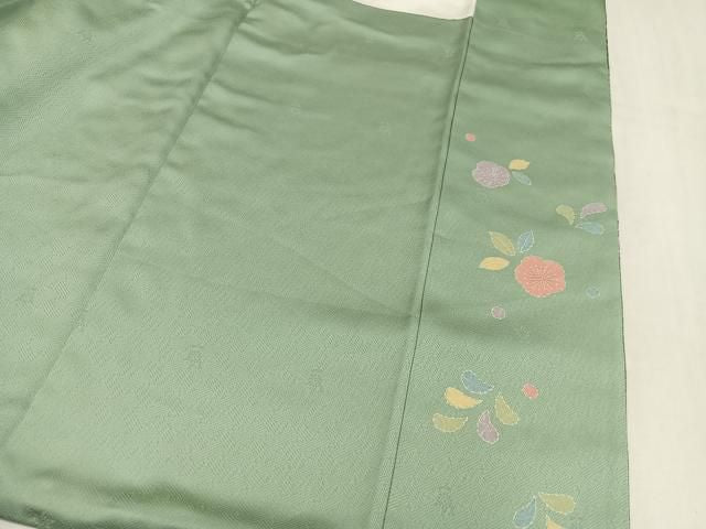 平和屋着物●訪問着 扇面吉祥花文 金彩 正絹 逸品 AABN3074ph