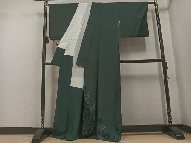 平和屋着物●訪問着 お召地 有栖川七宝文 正絹 逸品 AABN3076ph
