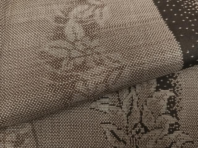 平和屋着物●本場大島紬 9マルキ 草花文 正絹 逸品 AABN3081ph