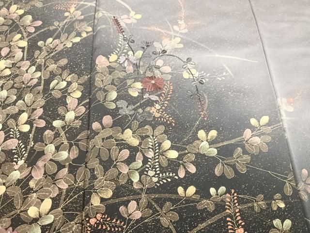 平和屋着物●訪問着 刺繍 草花文 暈し染め 金彩 正絹 逸品 未使用 AABN3083ph