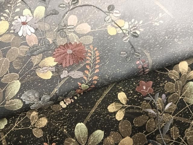 平和屋着物●訪問着 刺繍 草花文 暈し染め 金彩 正絹 逸品 未使用 AABN3083ph