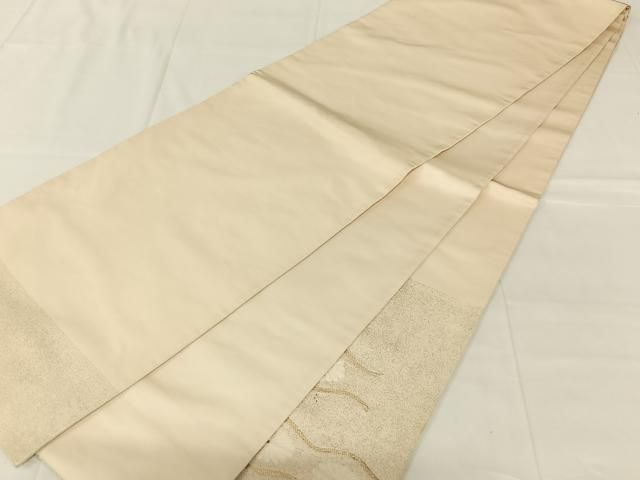 平和屋着物◎太鼓柄袋帯 唐織 横段花文 金糸 正絹 逸品 AABN3159dk