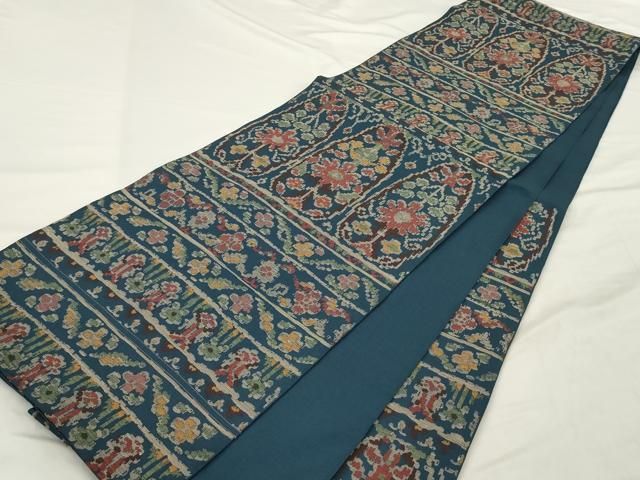 平和屋着物◎六通柄袋帯 抽象花文 正絹 逸品 AABN3291ps
