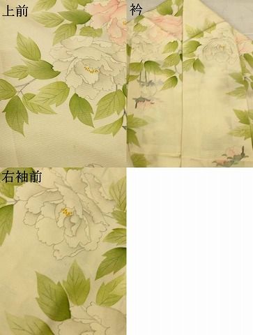平和屋着物*夏物 小紋 絽 草花文 正絹 逸品 AABN3366jd