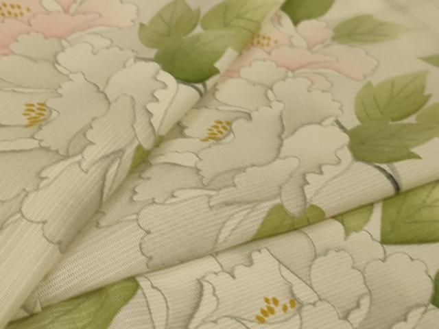 平和屋着物*夏物 小紋 絽 草花文 正絹 逸品 AABN3366jd