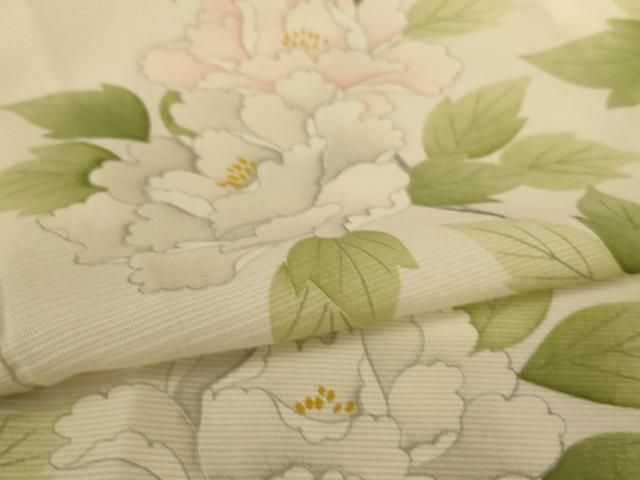 平和屋着物*夏物 小紋 絽 草花文 正絹 逸品 AABN3366jd