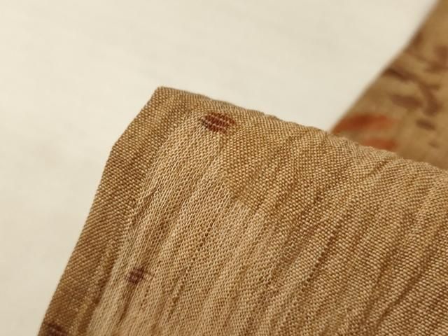 平和屋着物*夏物 本場小千谷ちぢみ 枝花文 麻 逸品 AABN3387jd