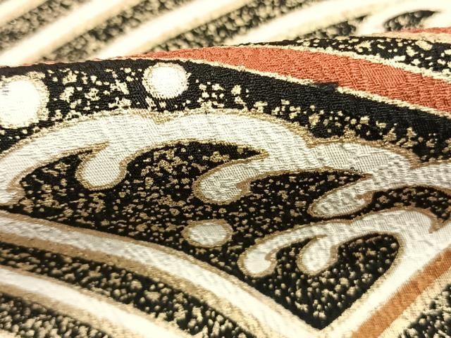 平和屋着物●豪華振袖 立波花文 暈し染め 金彩 正絹 逸品 AABN3584fy