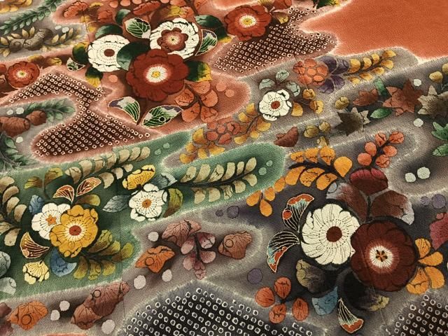 平和屋着物●訪問着 作家物 辻が花 暈し染め 鬼しぼ縮緬 正絹 逸品 未使用 AABN3597fy