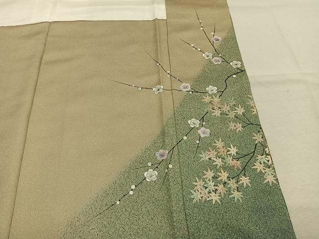 平和屋着物●訪問着 枝梅松文 金彩 正絹 逸品 AABN3600fy