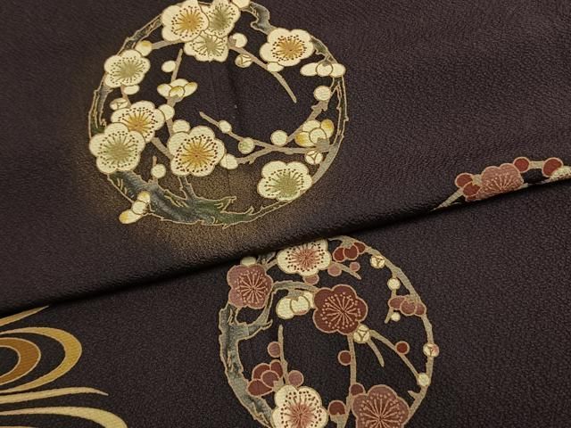 平和屋着物●訪問着 作家物 国宝紅白梅図屏風 暈し染め 金彩 やまと誂製 正絹 逸品 AABN3605fy