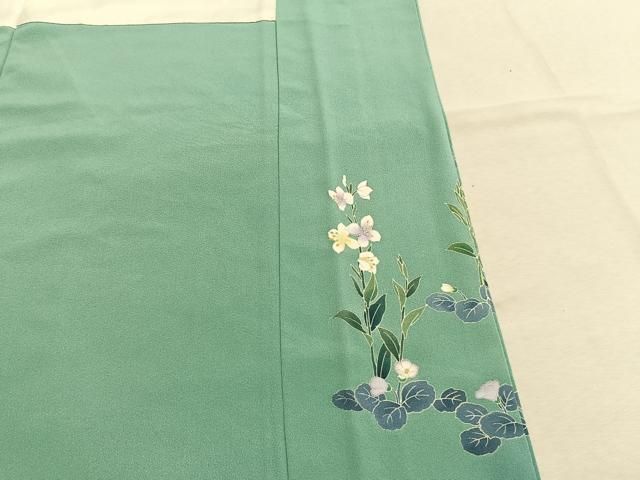 平和屋着物●訪問着 友禅 枝花文 暈し染め 正絹 逸品 AABN3637fy